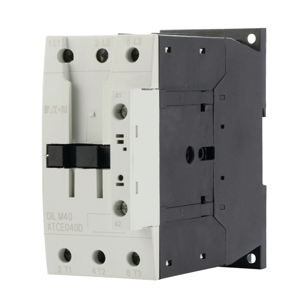 Contacteur de puissance Eaton DILM DILM40(RDC24), 18,5 kW, 24-27 V DC, bornes à vis
