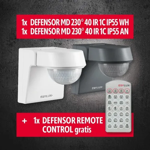Pack détecteur de mouvement ESYLUX DEFENSOR MD230 WH/AN