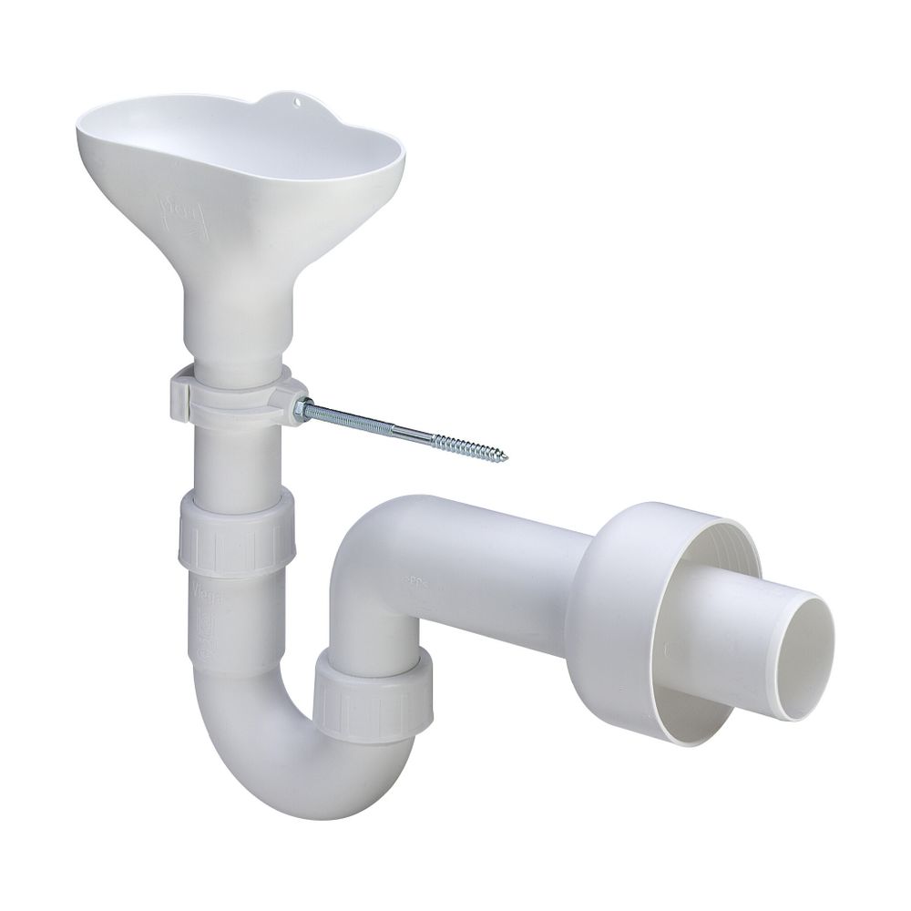 Siphon tubulaire Viega 7985.945, 50 mm, plastique, blanc