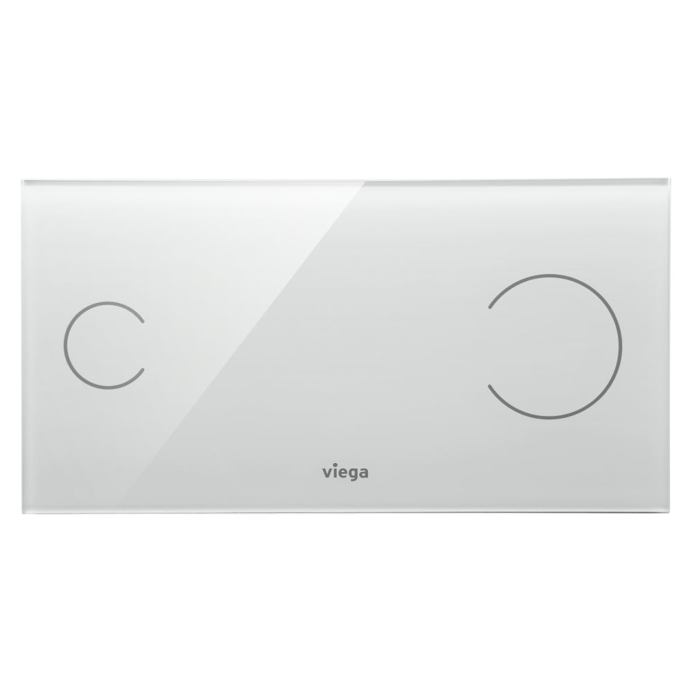 Plaque de commande sensitive Viega Visign for More 100 8352.11, 271 x 140 mm, verre, Parsol/noir