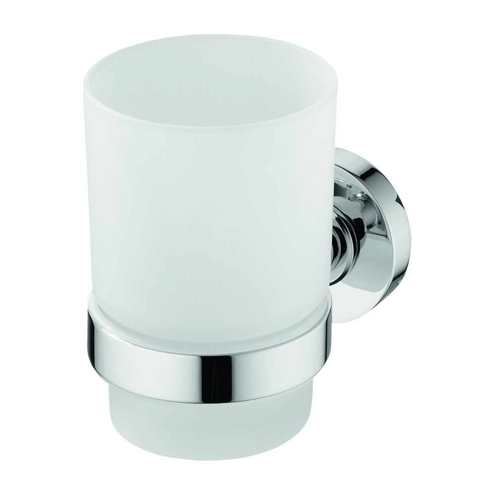 Gobelet dentaire IOM en verre satiné chromé IDEAL STANDARD
