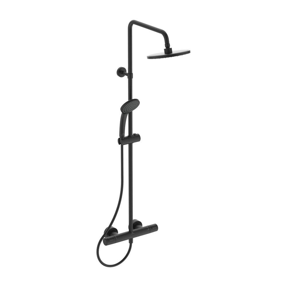 Système de douche Ideal Standard Ceratherm T25 KB d:200mm 1-Funktions-Handbrause 100mm Silk Black