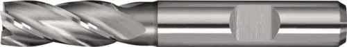 Fraise à queue DIN 844 type N, Ø 12 mm, HSS-Co8, Weldon, 4 dents, courte