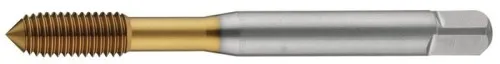 Taraud à fileter Tecwerk DIN 2174 (DIN 371) M8 Forme C HSS-Co TiN 6HX sans rainures de lubrification