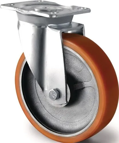 Roulette de charge directionnelle D.200mm Charge 1000kg Roulette en fonte-PU 135mm 110mm Tecwerk