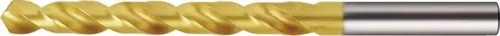 Mèche hélicoïdale Tecwerk DIN 338 Type UNI Ø10mm HSS-Co5 TiN Tige cylindrique courte