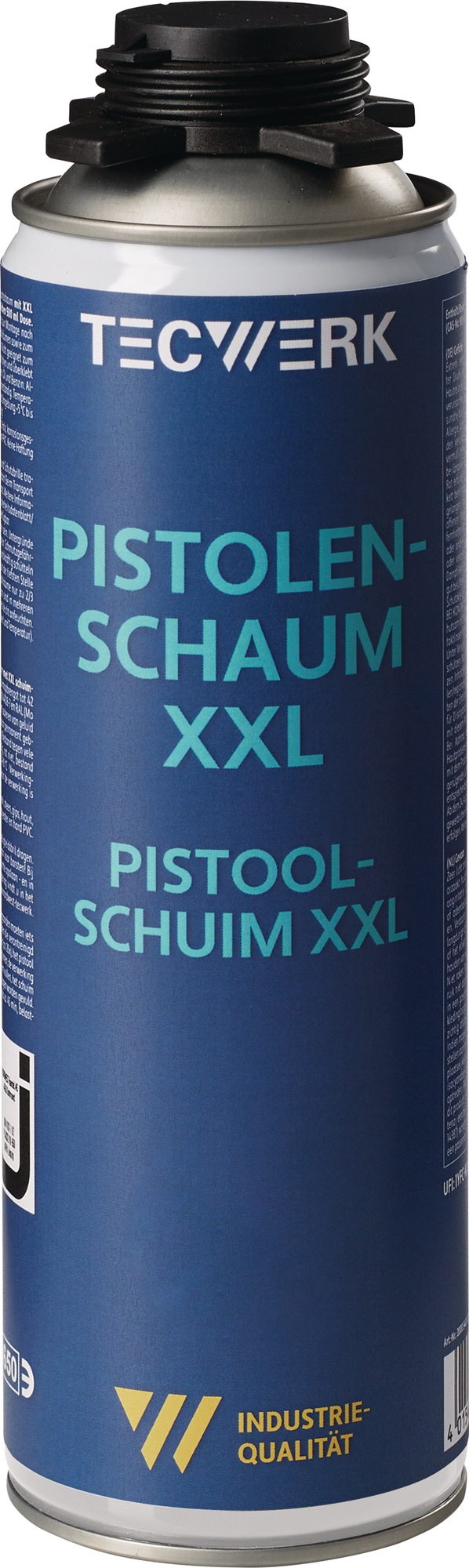 Mousse polyuréthane monocomposant XXL 500 ml B2 gris sans gants jetables Boîte TECWERK