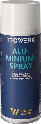 Spray aluminium Tecwerk résistant jusqu'à +300°C (court terme) mat argenté 400 ml