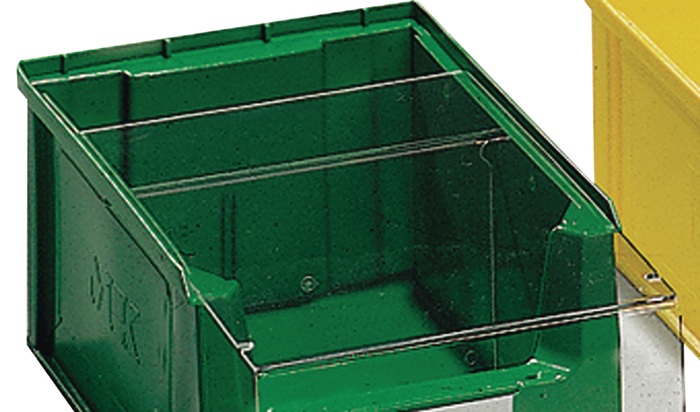 Séparateur transversal pour bac de rangement MK3Z PS transparent (lot de 10) TECWERK