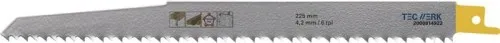 Lame de scie sabre Tecwerk L.225mm B.19mm 4,2mm TPI 6 HCS/CV 5 pièces/blister