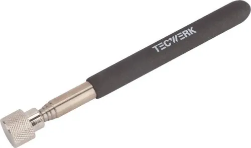 Télémanche magnétique télescopique Tecwerk, longueur totale 635 mm, tête magnétique Ø 12 mm, capacité de charge ~3,5 kg