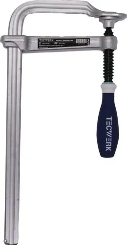 Serre-joint en acier massif Tecwerk 250 mm x 120 mm avec poignée 3-K