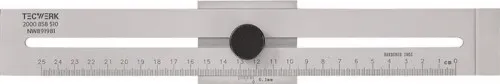 Tecwerk Trusquin 300 mm à coulisseau plat INOX