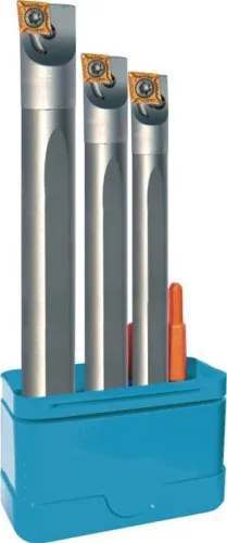 Tecwerk Jeu de barres de perçage SCLC-R 06 à serrage par vis VHM avec refroidissement interne 3 pièces