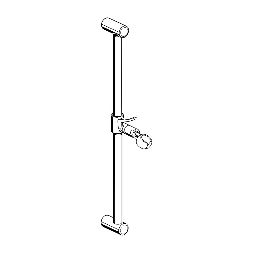 Tige de douche Hansa, support pivotant à rotule, fixation murale réglable, ajustable, chromée, 04480100