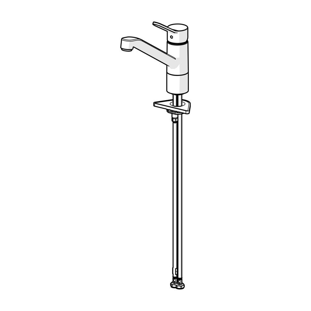 Robinet de cuisine Hansa Primo à levier unique, portée 210 mm, DN 15, chromé, 49482203