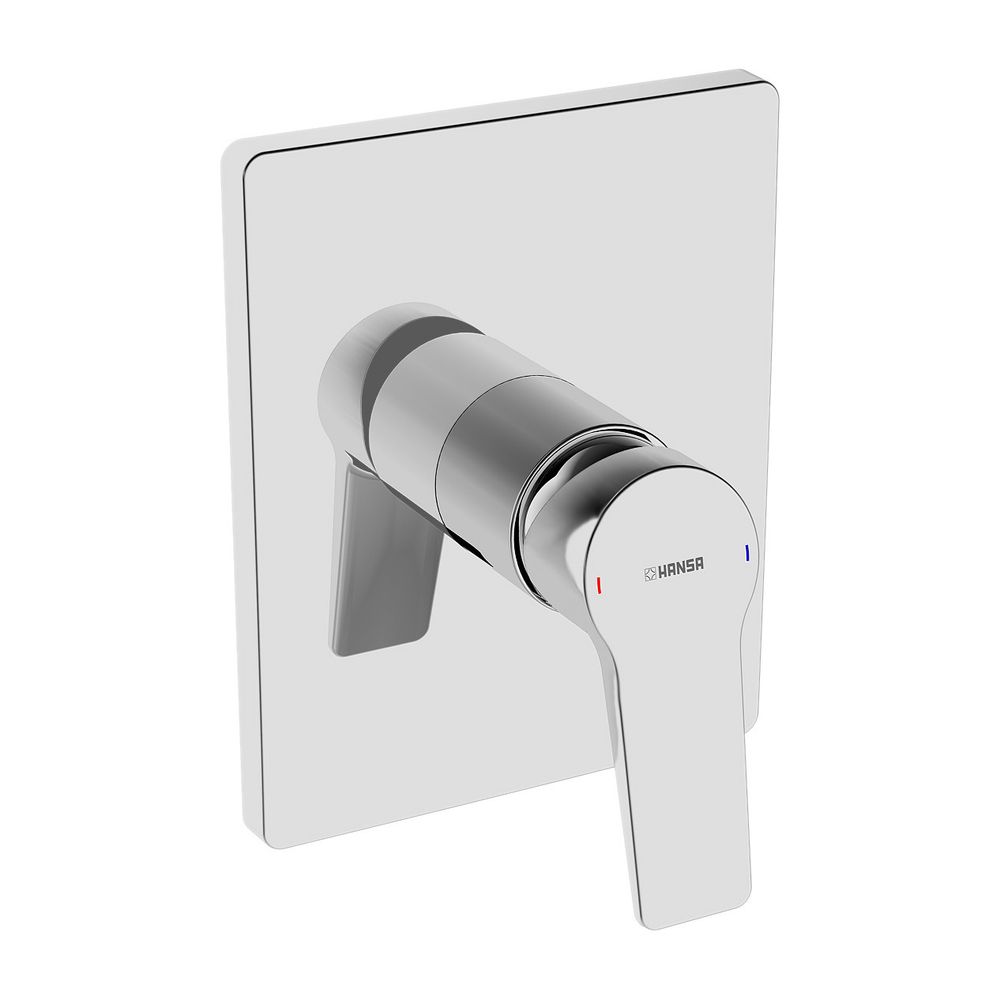 Hansa Twist Mitigeur monocommande Kit de montage prêt à poser pour batterie de douche 8985 Rosace carrée Chrome