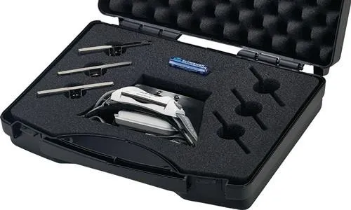 Set de loupe frontale Tech-Line Schweizer avec éclairage LED, grossissements 2x, 2,5x, 3x