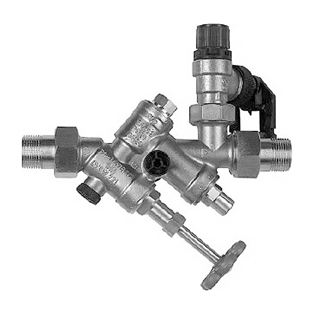 Glen Dimplex Ensemble vanne de sécurité, 6 bar Raccord 1" Filetage extérieur DN 20, jaune