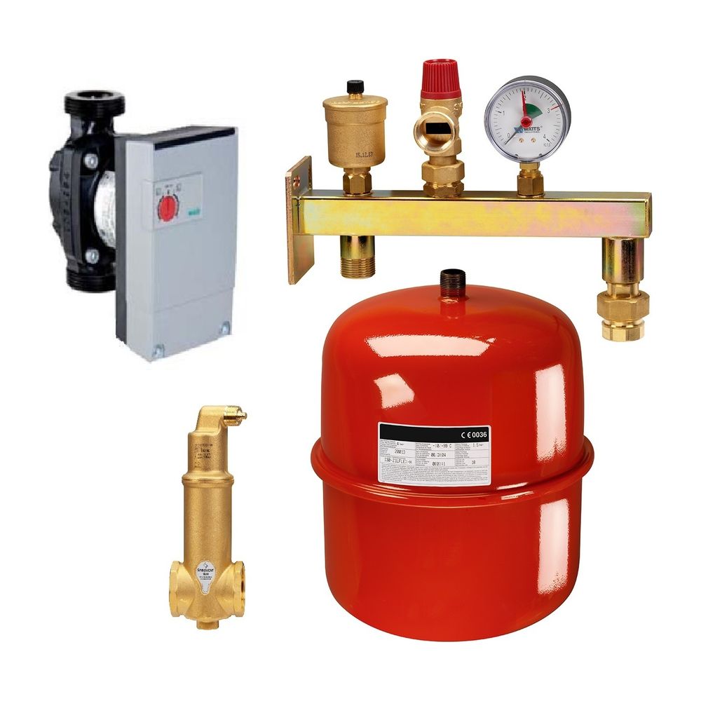 Kit complet Glen Dimplex pour pompe à chaleur eau glycolée/eau SI 6-14TU, avec groupe de raccordement, vase d'expansion, purgeur et pompe à glycol