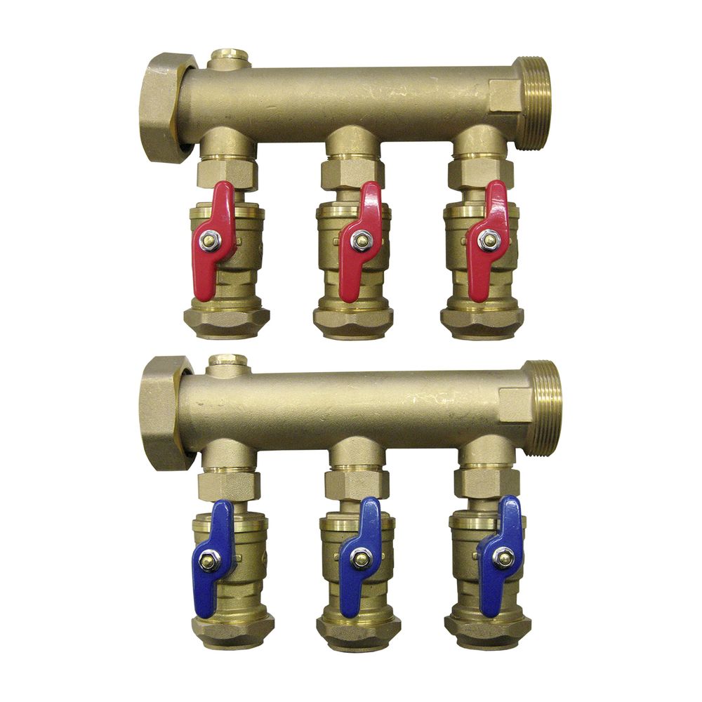 Glen Dimplex collecteur solaire 2 voies, avec raccords à bague de serrage pour tube PE DN 32 mm, filetage G 2" mâle/femelle