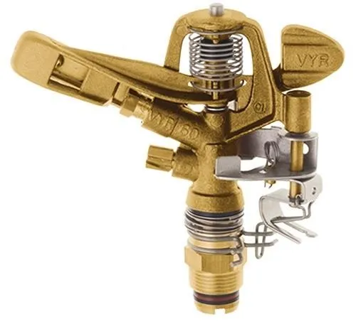 Arroseur circulaire et sectoriel Geka V60, portée 32 m, raccord G3/4" mâle, laiton