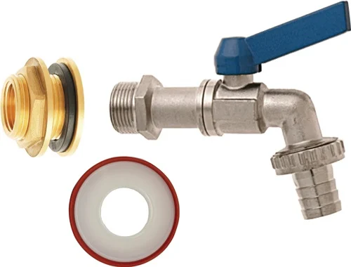 Kit de raccordement pour tonneau d'eau GEKA en laiton IG 3/4 pouce taille nominale mm 19 AG 1 pouce - 35.3506.8