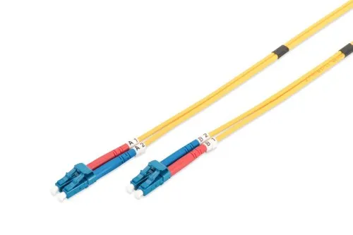 Assmann DK-2933-10 Câble de raccordement en fibre optique monomode Assmann, LC/LC 9/125µ Duplex, longueur 1000 cm, jaune (DK-2933-10)