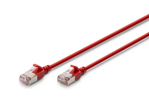 Digitus CAT 6A F-FTP Slim câble de raccordement, 3 m, Rouge