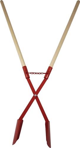 Extracteur de trous de terre 200 x 150 / 110 mm avec 2 manches en frêne - 55054