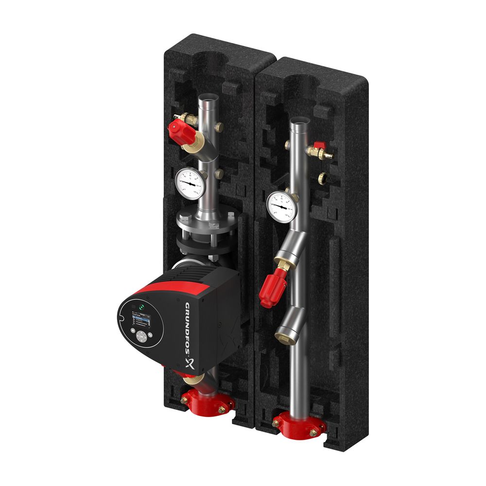 Groupe de pompes Flamco Flamco-UK, circuit de chauffage non mélangé, BigFixLock DN 65, sans pompe, isolé avec fraisage