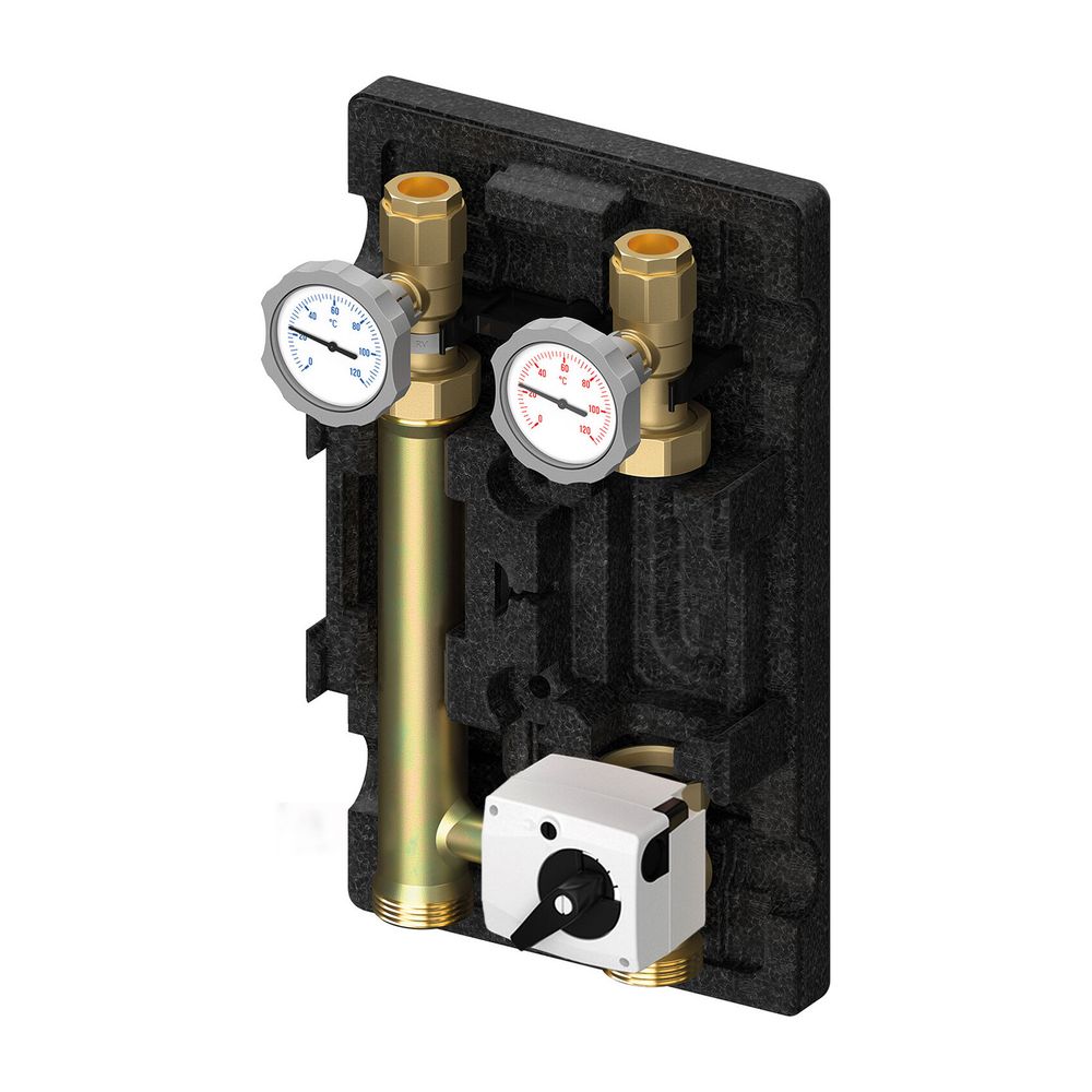 Groupe de pompe Flamco MK, circuit de chauffage mixte, avec servomoteur 1", sans pompe