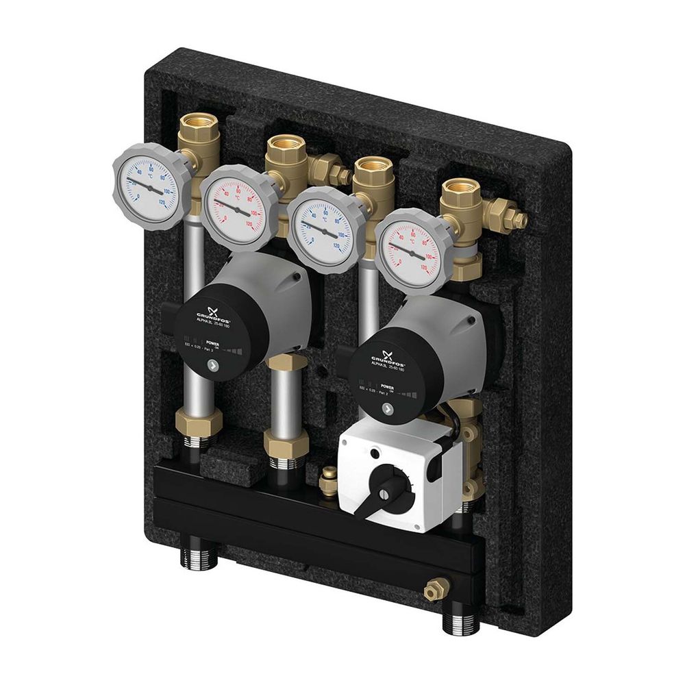Groupe de pompage combiné Flamco Kombimix MK/UK, pompe UPM3 Hybrid 15-70, Iso