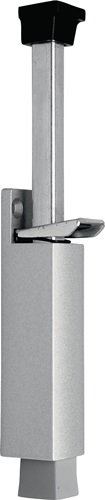 DENI Arrêtoir de porte 3837 0060 22 Zinc moulé sous pression argent laqué Course 90 mm Montage porte - 3836 0090 22
