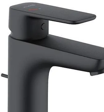 Robinetterie Kludi PURE & STYLE pour lavabo - Évier - 75 EcoPlus avec évacuation métallique noir mat