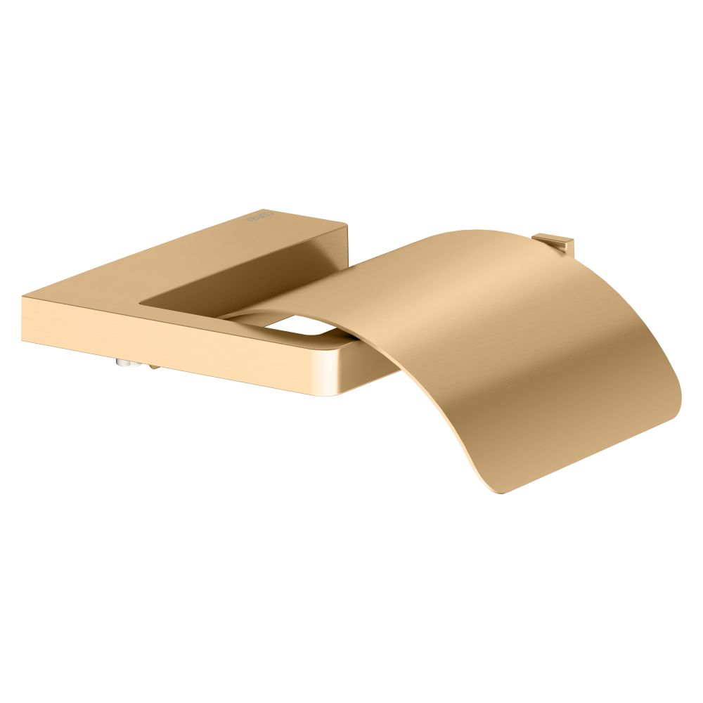 Distributeur de papier toilette Keuco Collection Moll, rigide, forme ouverte, avec frein à rouleau, laiton brossé, 12760250000