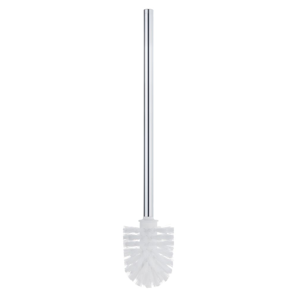 Brosse WC Plan avec manche Keuco, tête de brosse blanche, chromée, 14972014000