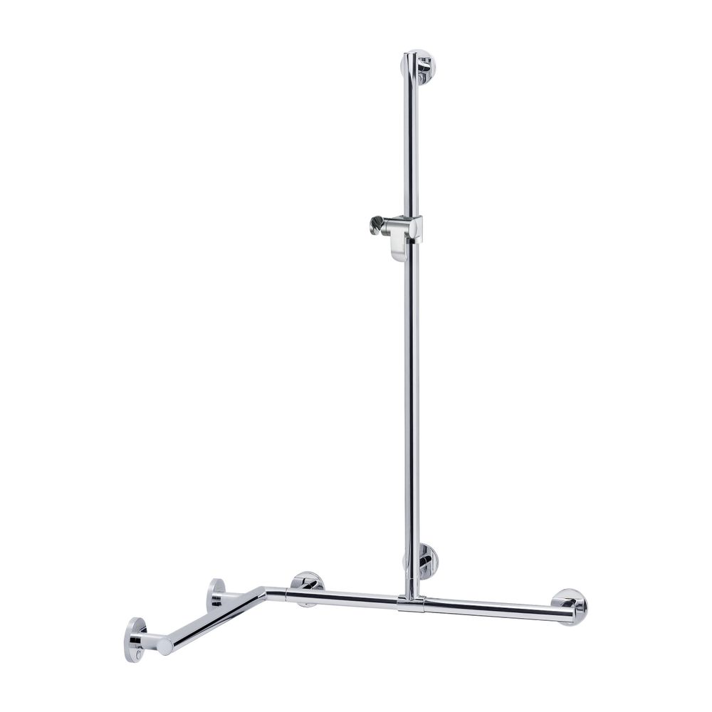 Keuco Plan Care barre de douche avec barre de pommeau droite/gauche, 797/1097/1263 mm, argent anodisé, 34915176911