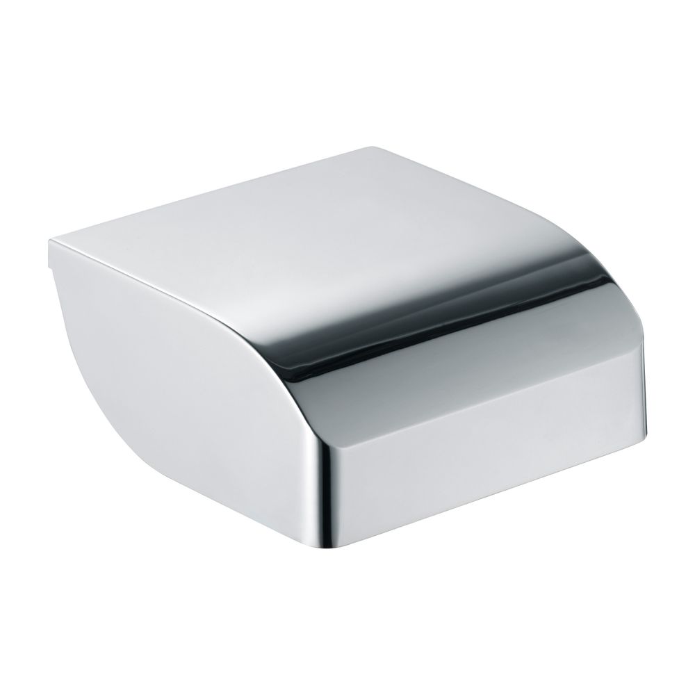 Keuco Elegance Porte-rouleau de papier toilette avec couvercle, avec kit de fixation, chromé, 11660010000