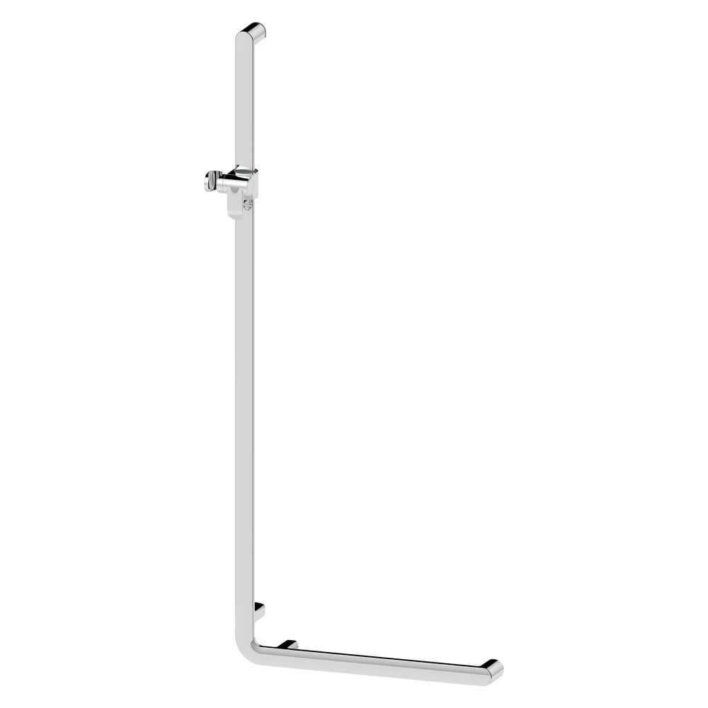 Keuco Poignée d'angle Elegance 31606, chromée, version gauche, avec support de pommeau