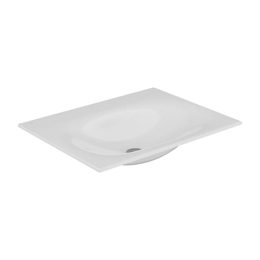 Keuco Edition 11 Lavabo en céramique sans trou de robinet, 704x17x538 mm, Blanc, 31140310700