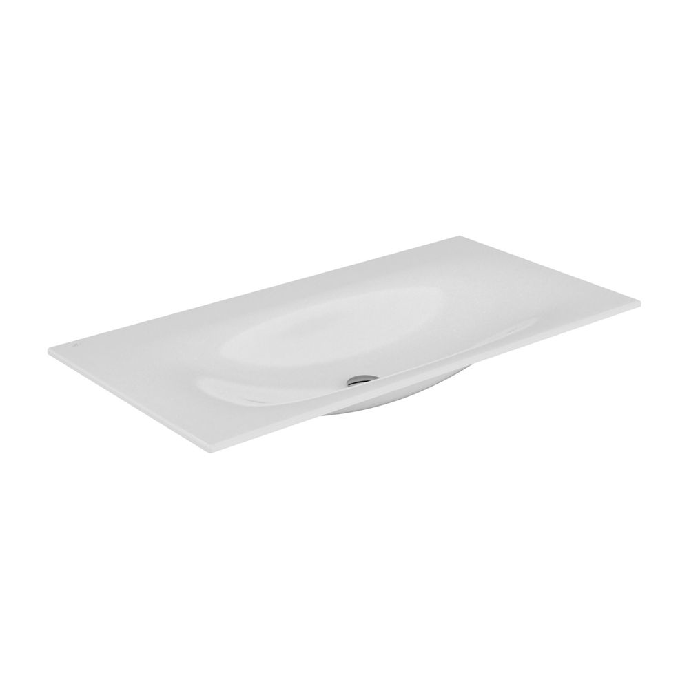 Keuco Edition 11 Lavabo en céramique sans perçage pour robinet, 1055x17x538mm, blanc, 31150311000