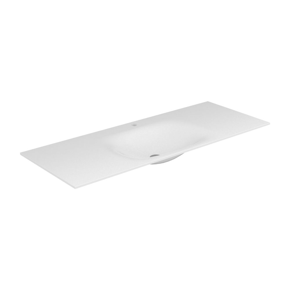 Lavabo encastré Keuco Edition 11 Varicor, avec perçage 1 trou, 1750x17x535 mm, Arktisweiß seidenmatt, réf. 31270701701