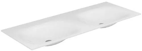 Keuco Edition 11 Varicor - Lavabo double encastrable Edition 11 sans perçage de robinetterie, 1750x17x535 mm, Arktisweiß seidenmatt
