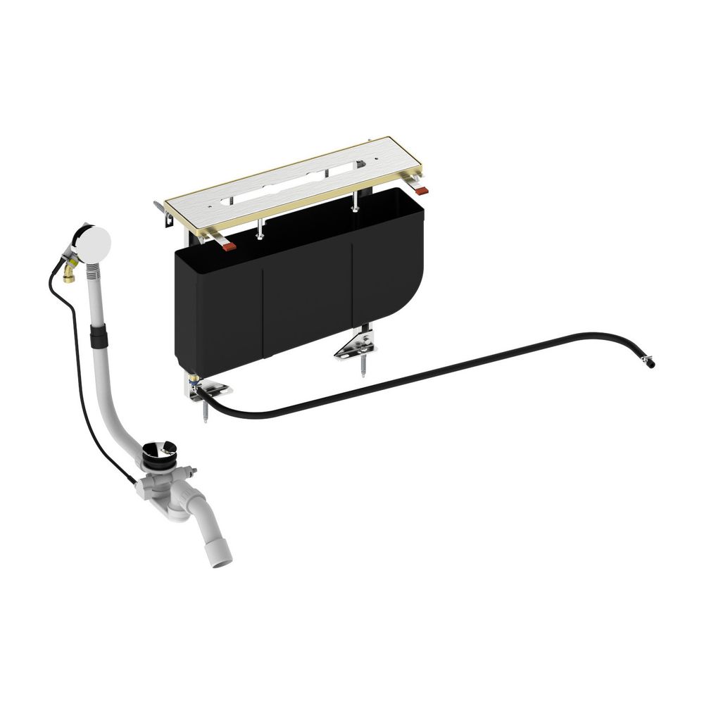 Keuco Kit de montage pour robinetterie de baignoire à 3 trous - Pour bord de baignoire 51130 010500, chromé, 51130000075
