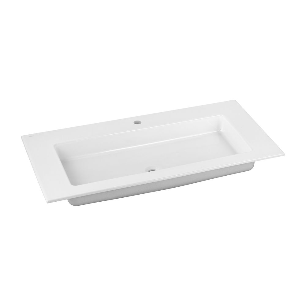Lavabo en céramique Keuco Royal 60 avec trou de robinetterie 1 trou, 1057x17x538mm, Blanc, 32150311001