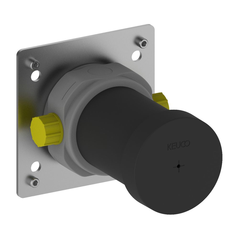 Corps de base Keuco Ixmo pour vanne de commutation encastrée pour 2 consommateurs avec raccordement flexible, G 1/2", profondeur d'encastrement 80-110 mm