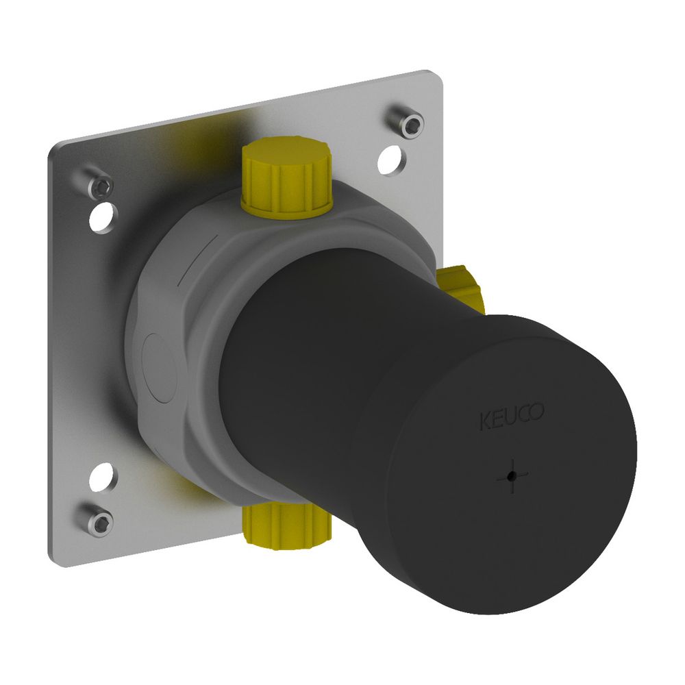 Keuco Ixmo Corps de base pour vanne de commutation encastrée pour 3 consommateurs, avec raccord de tuyau, G 1/2", profondeur d'encastrement 80-110 mm
