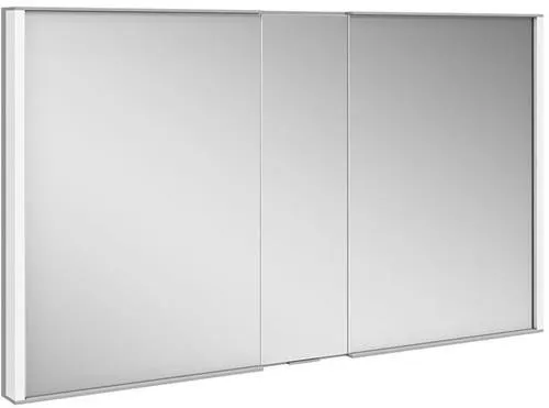 Keuco Royal Match Armoire miroir Royal Match, encastrable mural, 2 portes, avec 2 prises, 1200x700x150mm, argent anodisé