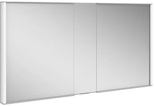 Keuco Royal Match Miroir encastrable 2 portes, avec 2 prises, 1300x700x150 mm, argent anodisé